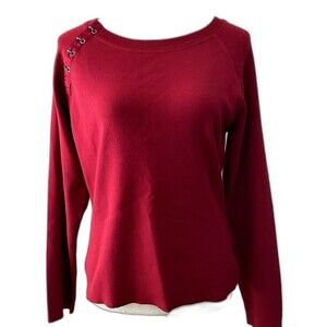 Harley-Davidson Sweater Shirt Women’s Size XL Red Pullover with Metal Design